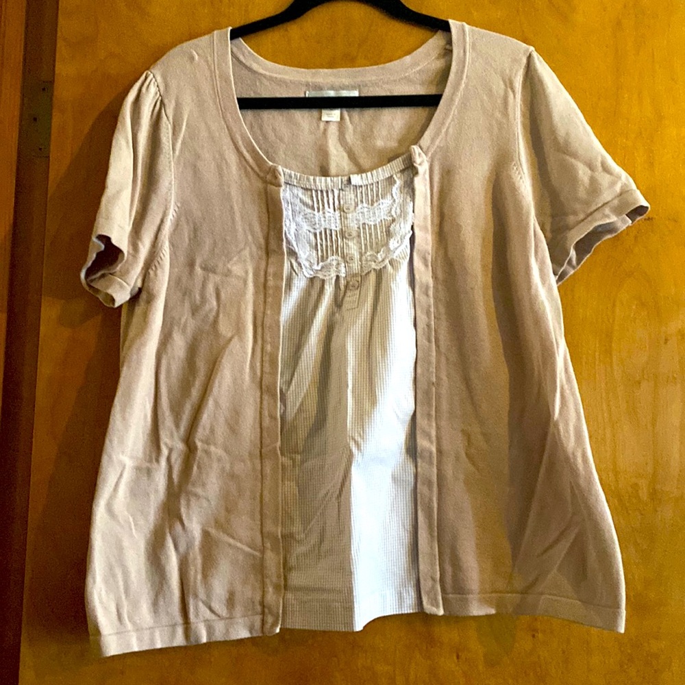 Christopher and Banks Khaki top, size XL. Perfect condition!